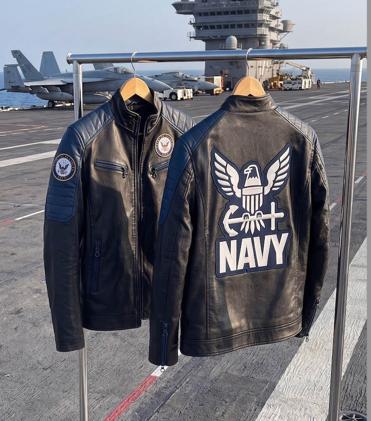 Handmade Military Leather Jackets- Men