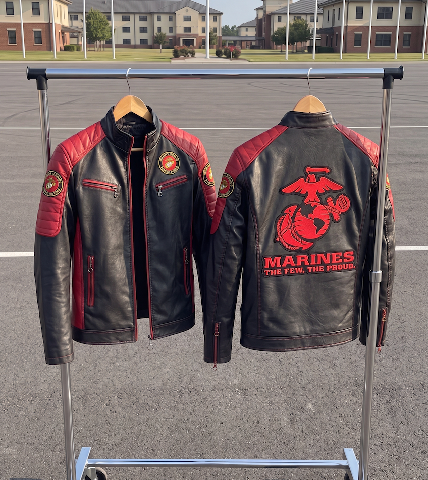 Handmade Military Leather Jackets- Men
