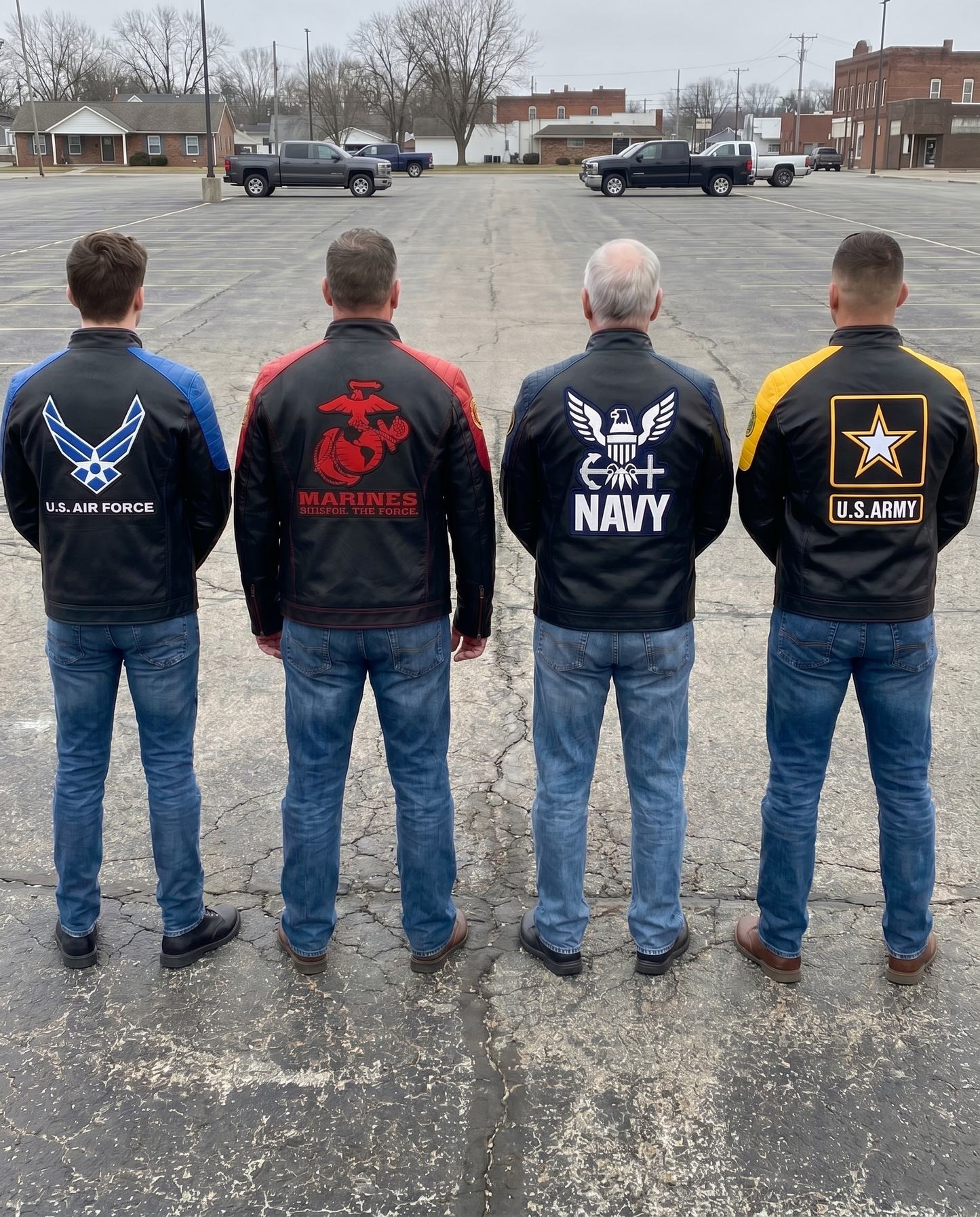 Handmade Military Leather Jackets- Men