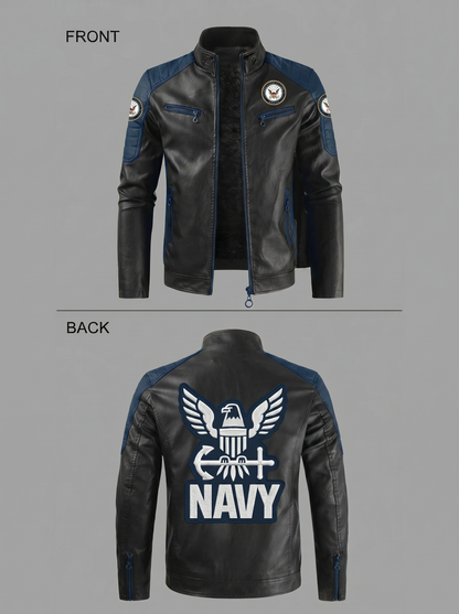 Handmade Military Leather Jackets- Men