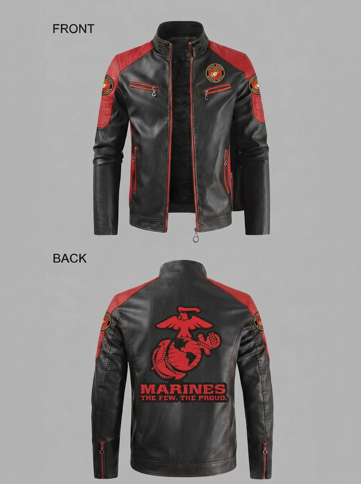 Handmade Military Leather Jackets- Men